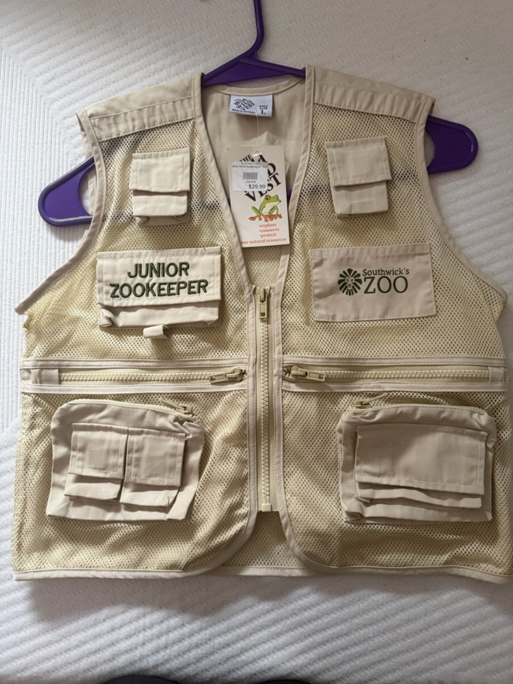 Southwick's Zoo Junior Zookeeper Vest - Khaki
